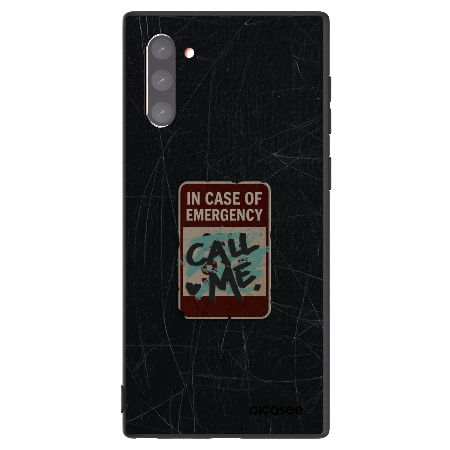 Picasee Samsung Galaxy Note 10 N970F Hülle - Schwarzes Silikon - EMERGENCY