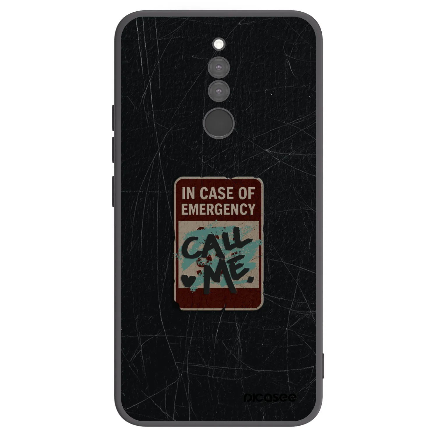 Picasee Xiaomi Redmi 8 Hülle - Schwarzes Silikon - EMERGENCY