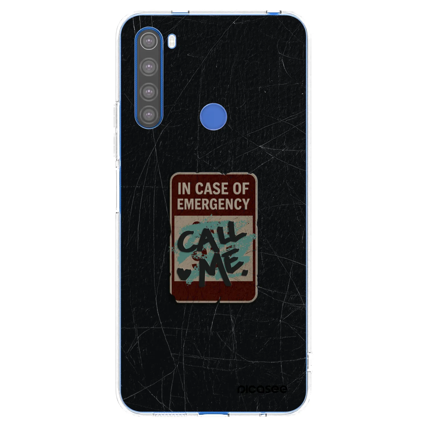 Picasee Xiaomi Redmi Note 8T Hülle - Transparentes Silikon - EMERGENCY