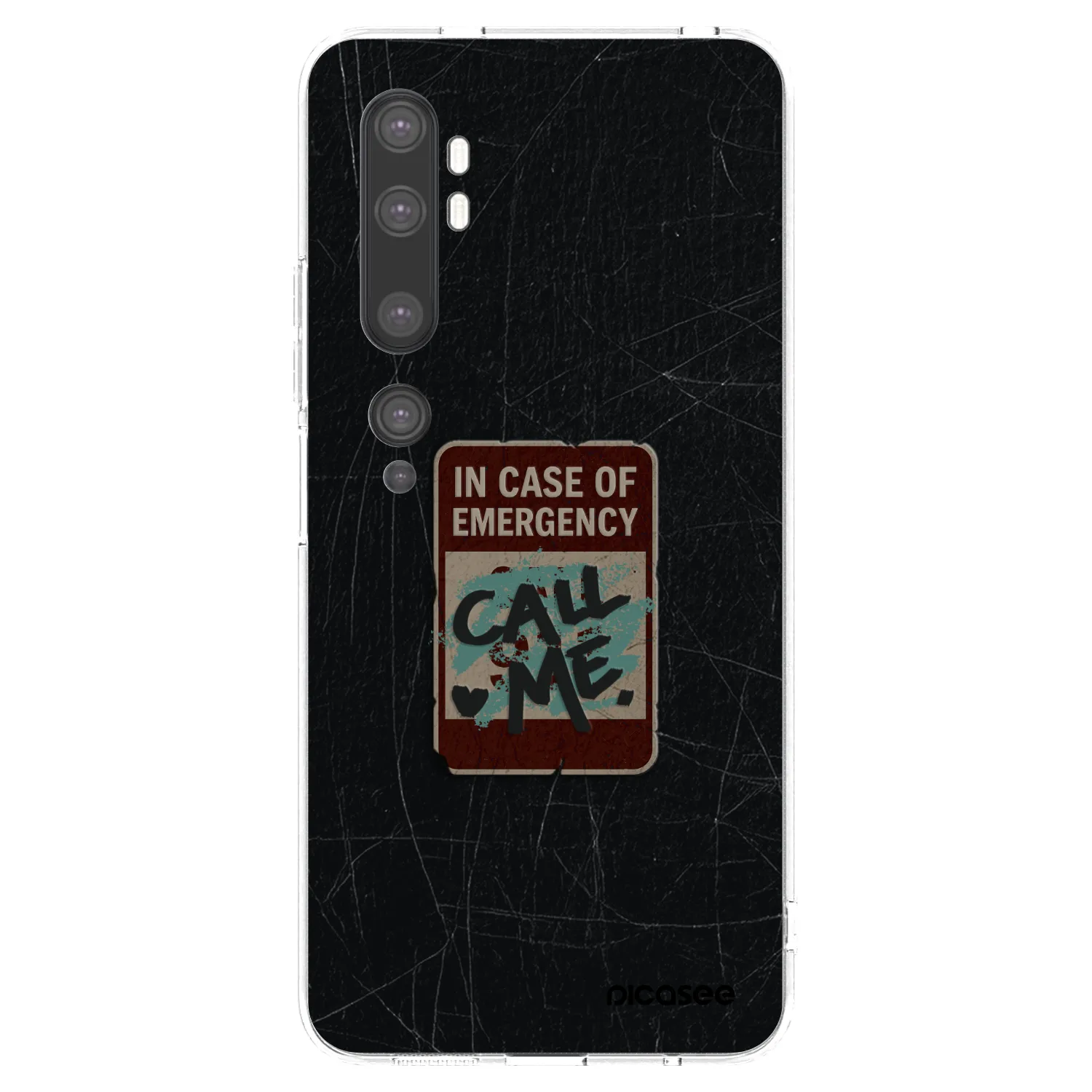 Picasee Xiaomi Mi Note 10 (Pro) Hülle - Transparentes Silikon - EMERGENCY