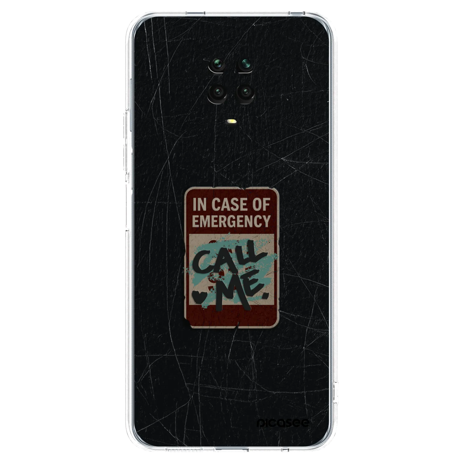 Picasee Xiaomi Redmi Note 9 Pro Hülle - Transparentes Silikon - EMERGENCY