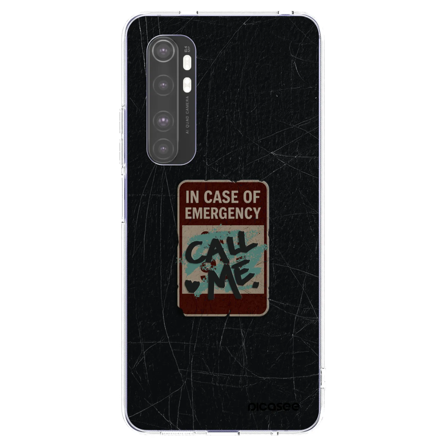 Picasee Xiaomi Mi Note 10 Lite Hülle - Transparentes Silikon - EMERGENCY
