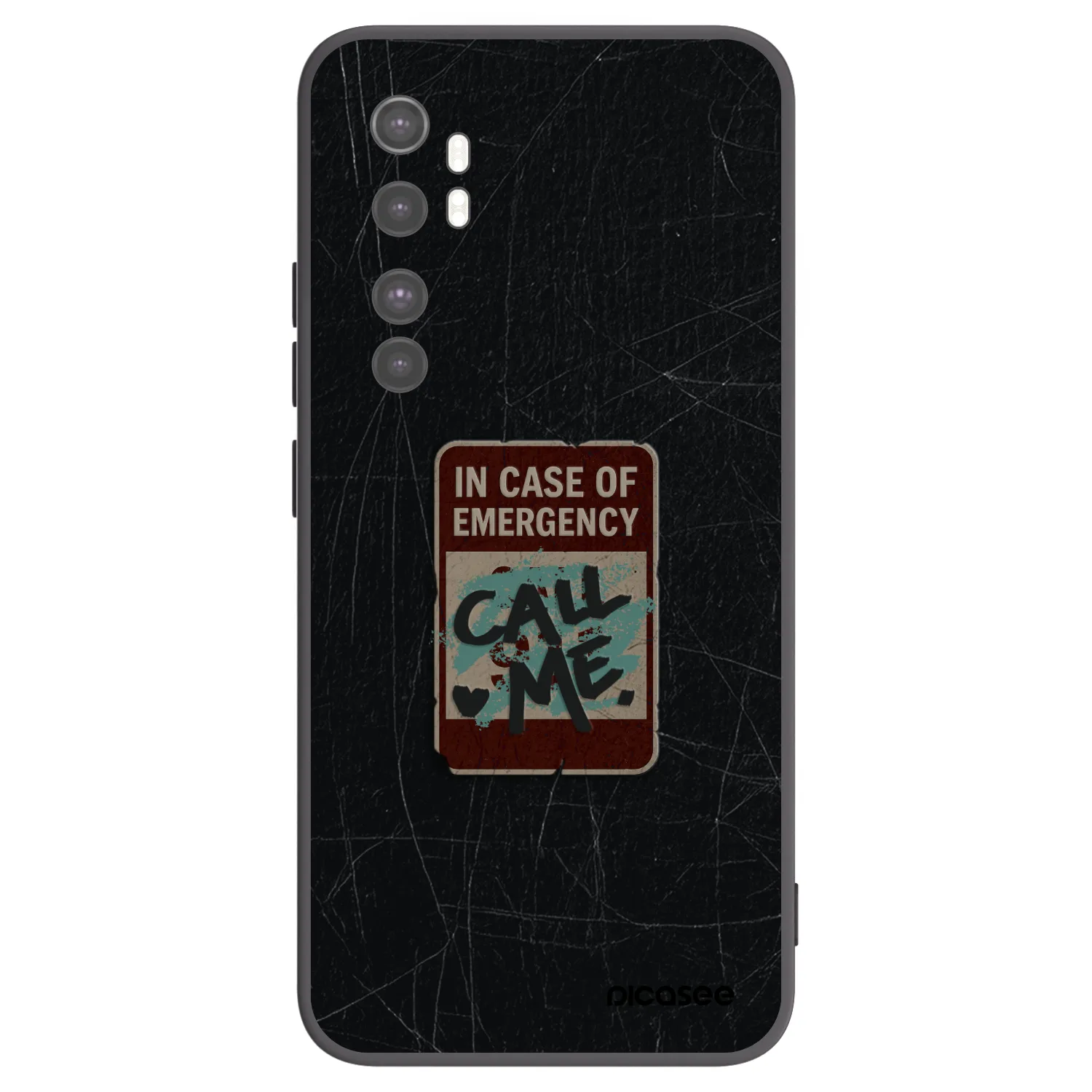 Picasee Xiaomi Mi Note 10 Lite Hülle - Schwarzes Silikon - EMERGENCY