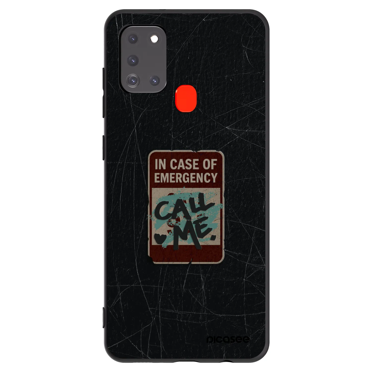 Picasee Samsung Galaxy A21s Hülle - Schwarzes Silikon - EMERGENCY
