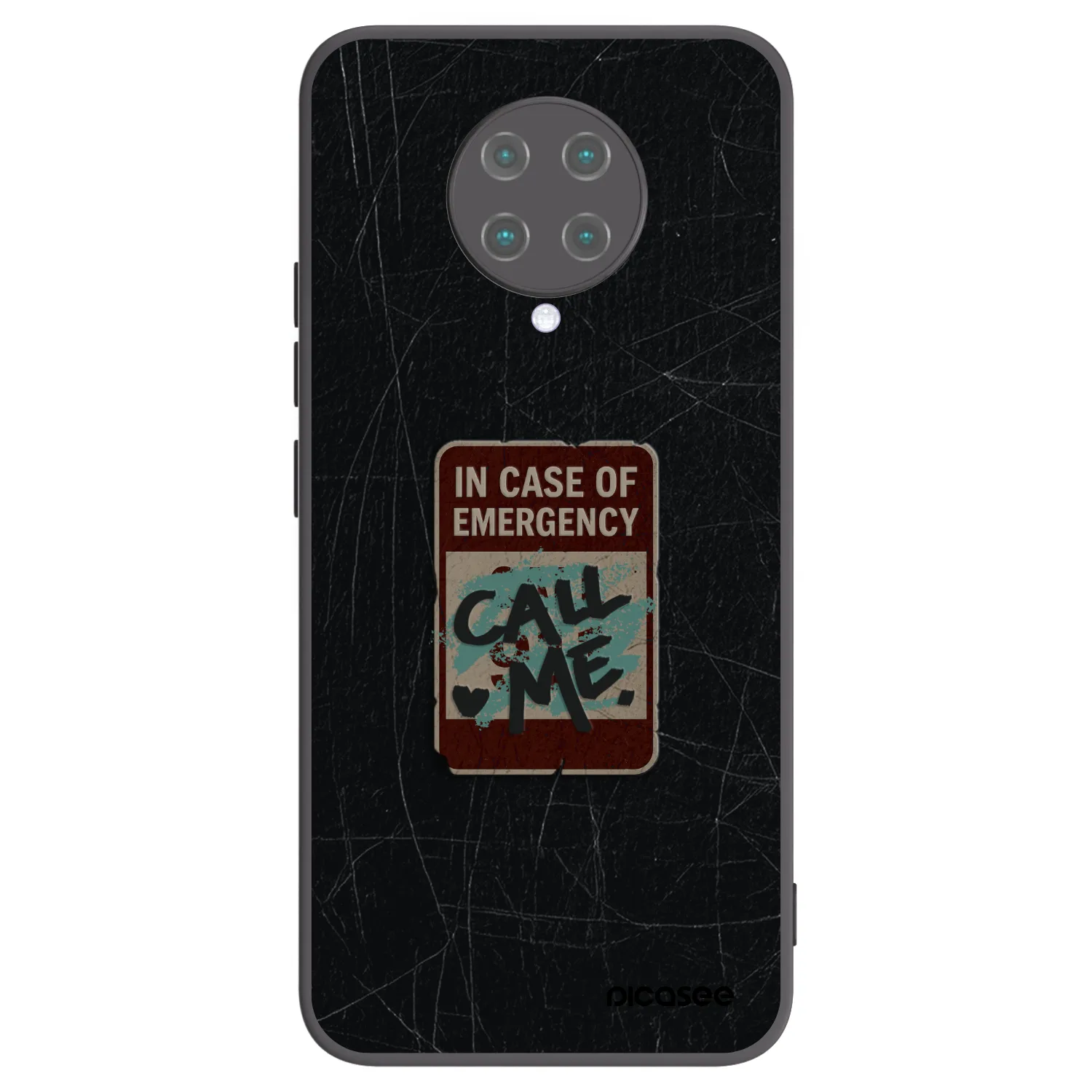 Picasee Xiaomi Poco F2 Pro Hülle - Schwarzes Silikon - EMERGENCY