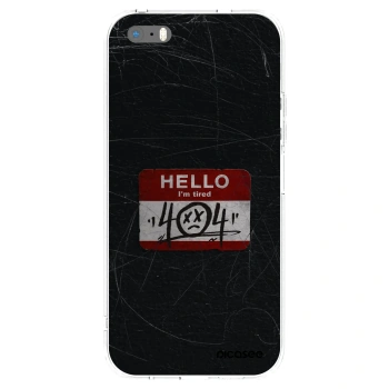 Picasee Apple iPhone 5/5S/SE Hülle - Transparentes Silikon - HELLO 404