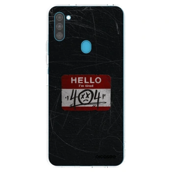 Picasee Samsung Galaxy M11 Hülle - Transparentes Silikon - HELLO 404