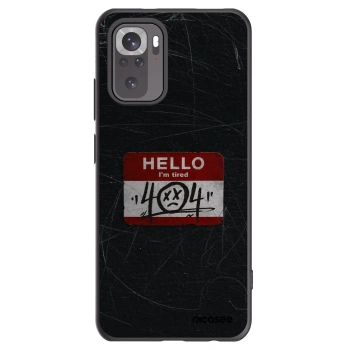 Picasee Xiaomi Redmi Note 10 Hülle - Schwarzes Silikon - HELLO 404