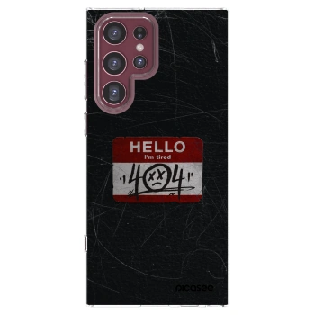 Picasee Samsung Galaxy S22 Ultra 5G Hülle - Transparentes Silikon - HELLO 404