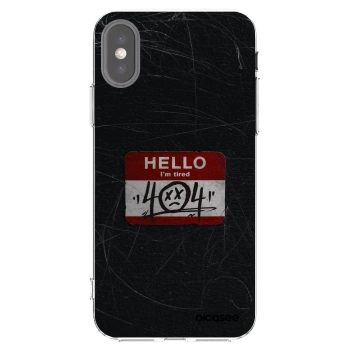 Picasee Apple iPhone X/XS Hülle - Transparentes Silikon - HELLO 404