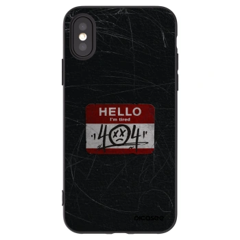 Picasee Apple iPhone X/XS Hülle - Schwarzes Silikon - HELLO 404