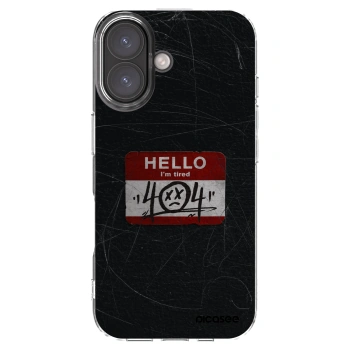 Picasee Apple iPhone 16 Hülle - Transparentes Silikon - HELLO 404