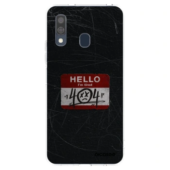 Picasee Samsung Galaxy A40 A405F Hülle - Transparentes Silikon - HELLO 404