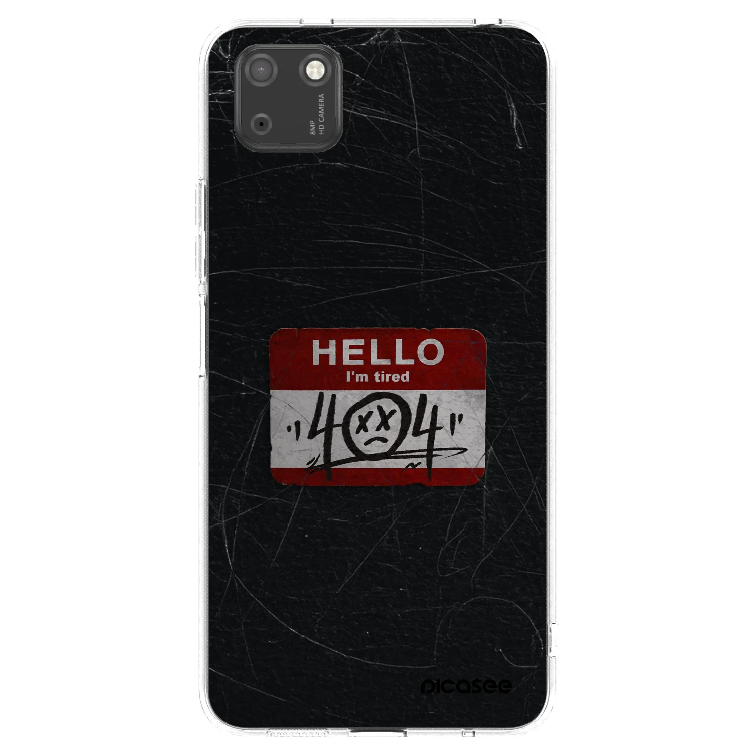 Picasee Huawei Y5P Hülle - Transparentes Silikon - HELLO 404