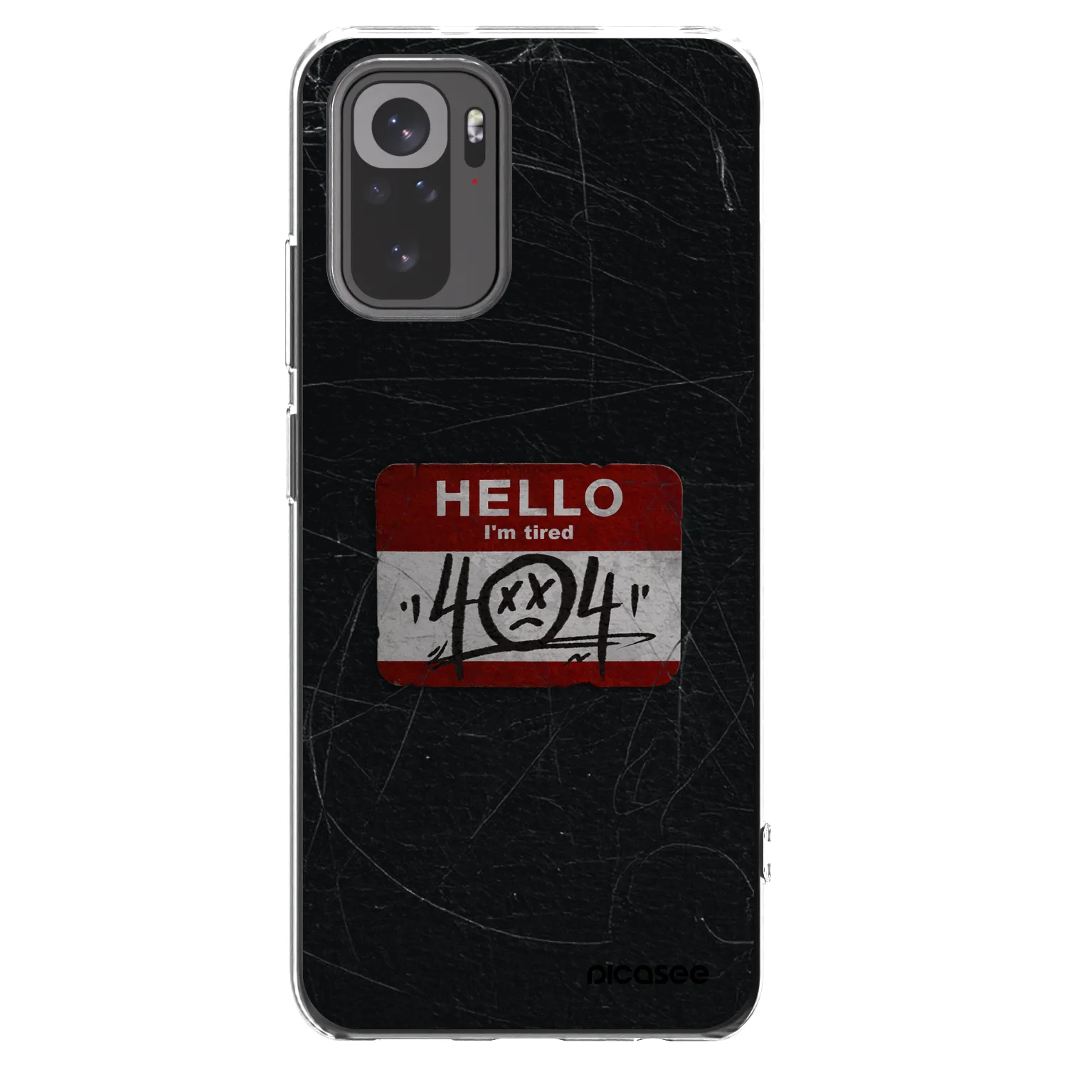 Picasee Xiaomi Redmi Note 10 Hülle - Transparentes Silikon - HELLO 404