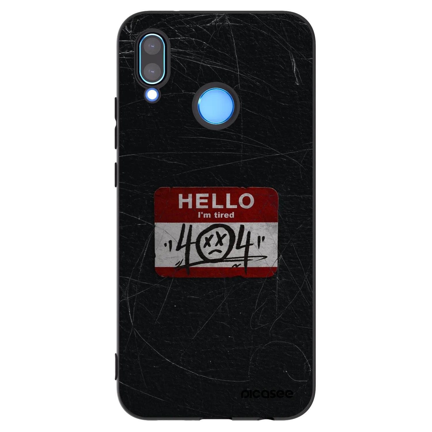 Picasee Huawei P20 Lite Hülle - Schwarzes Silikon - HELLO 404