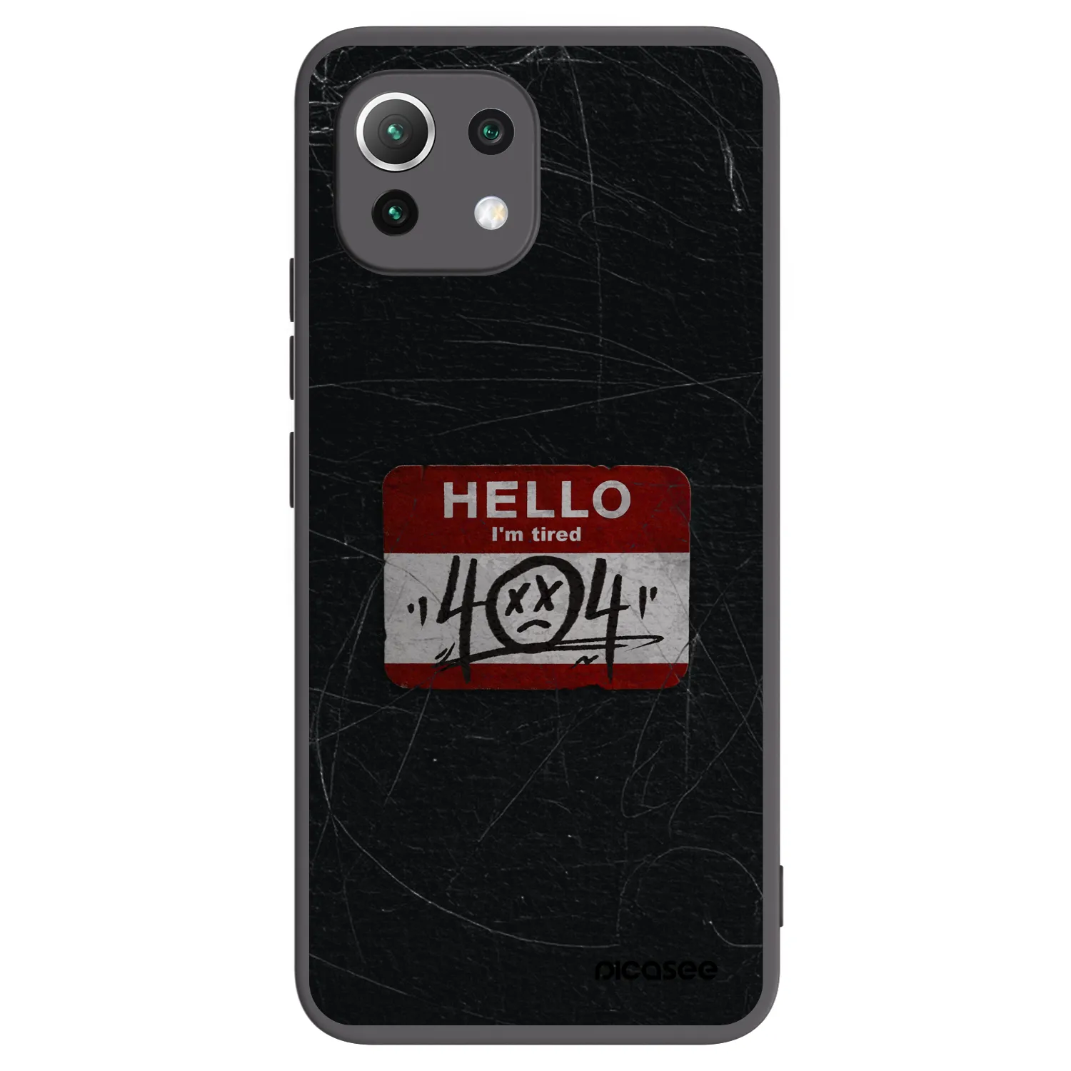 Picasee Xiaomi Mi 11 Lite Hülle - Schwarzes Silikon - HELLO 404
