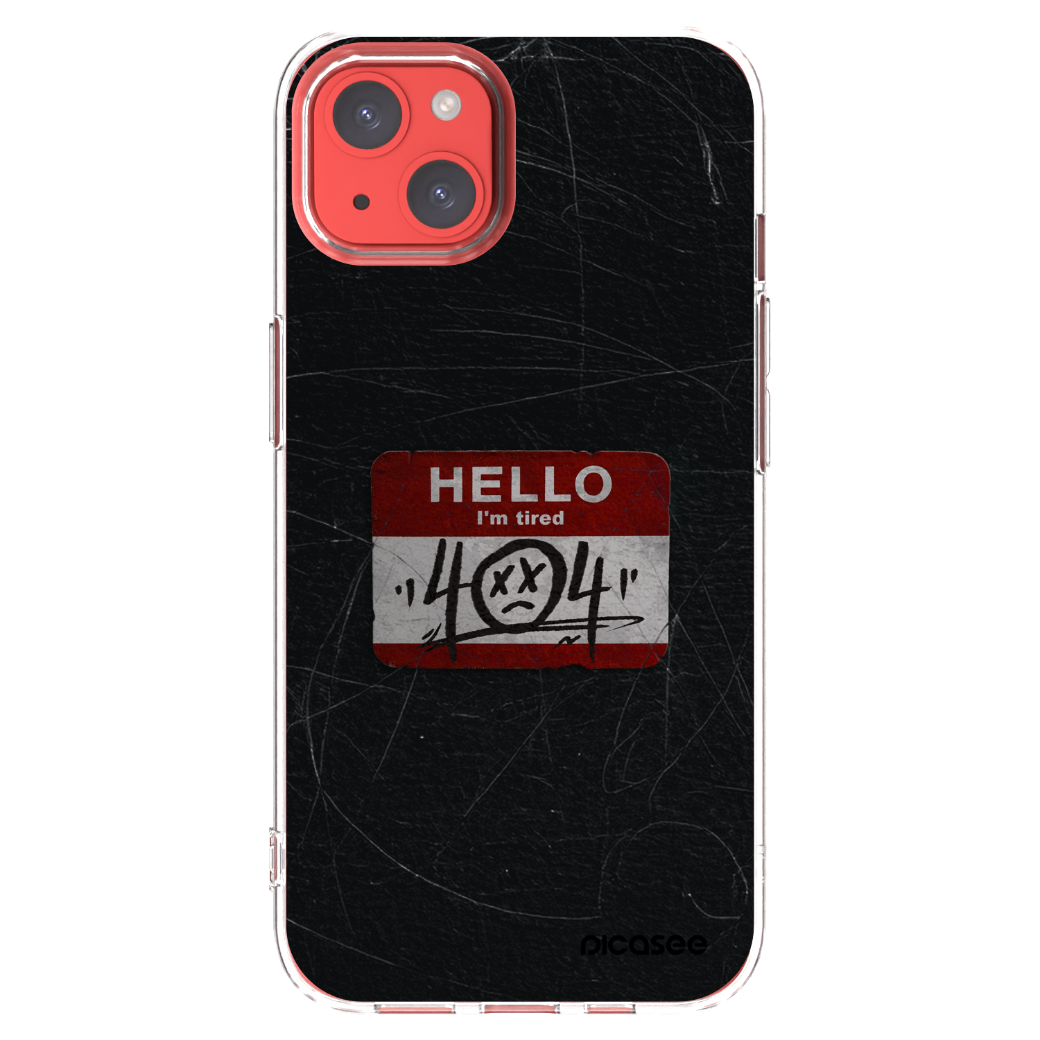 Picasee Apple iPhone 13 Hülle - Transparentes Silikon - HELLO 404