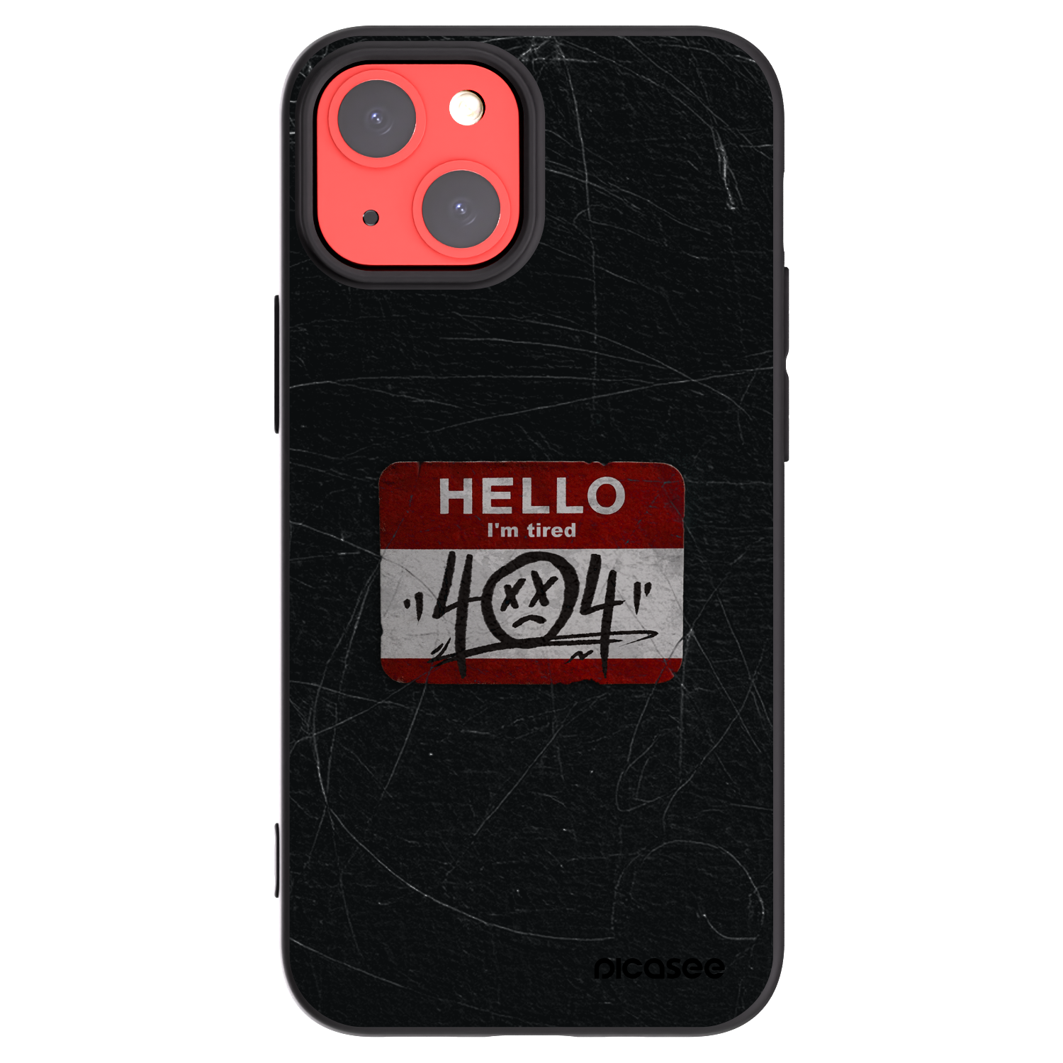 Picasee Apple iPhone 13 mini Hülle - Schwarzes Silikon - HELLO 404