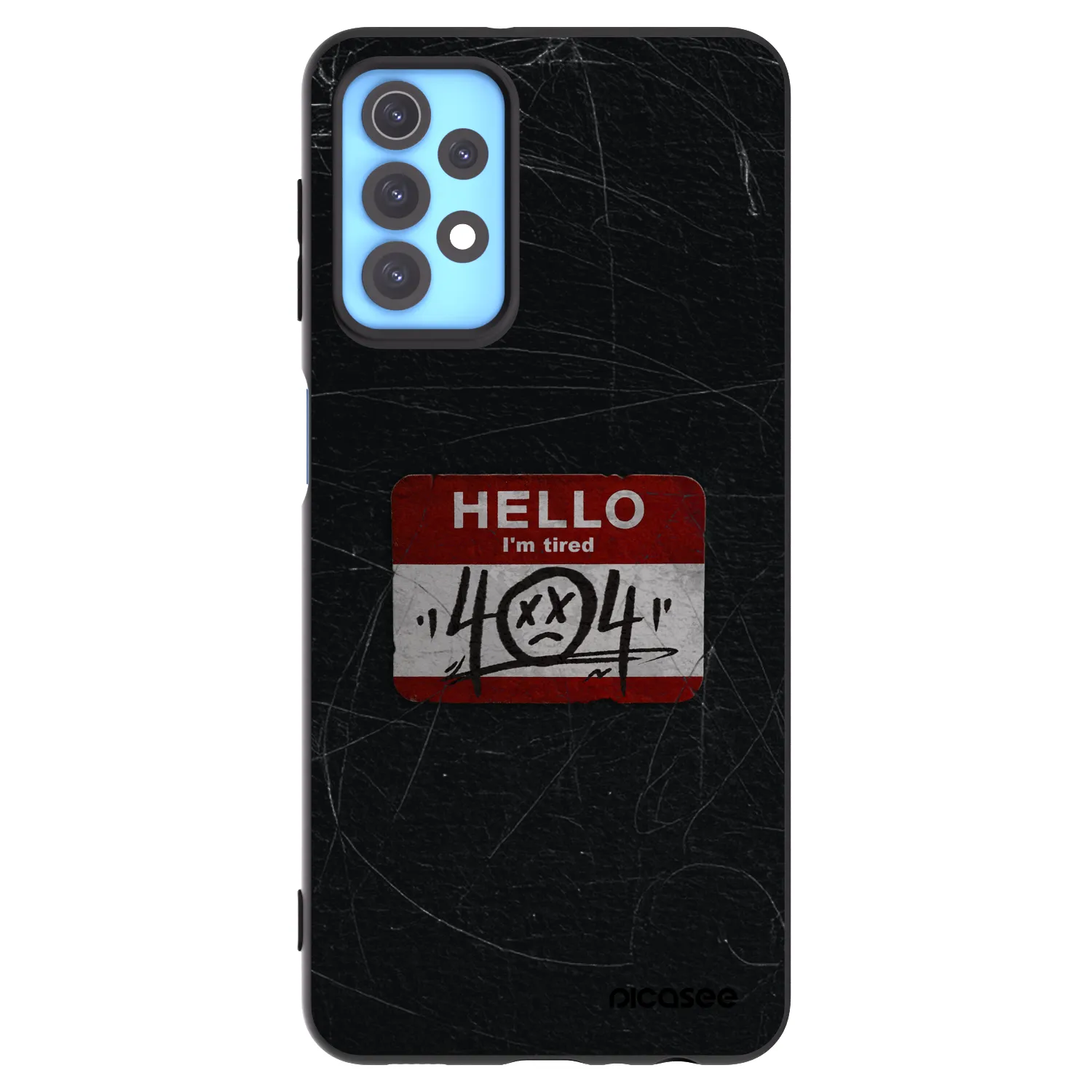 Picasee Samsung Galaxy A32 4G SM-A325F Hülle - Schwarzes Silikon - HELLO 404
