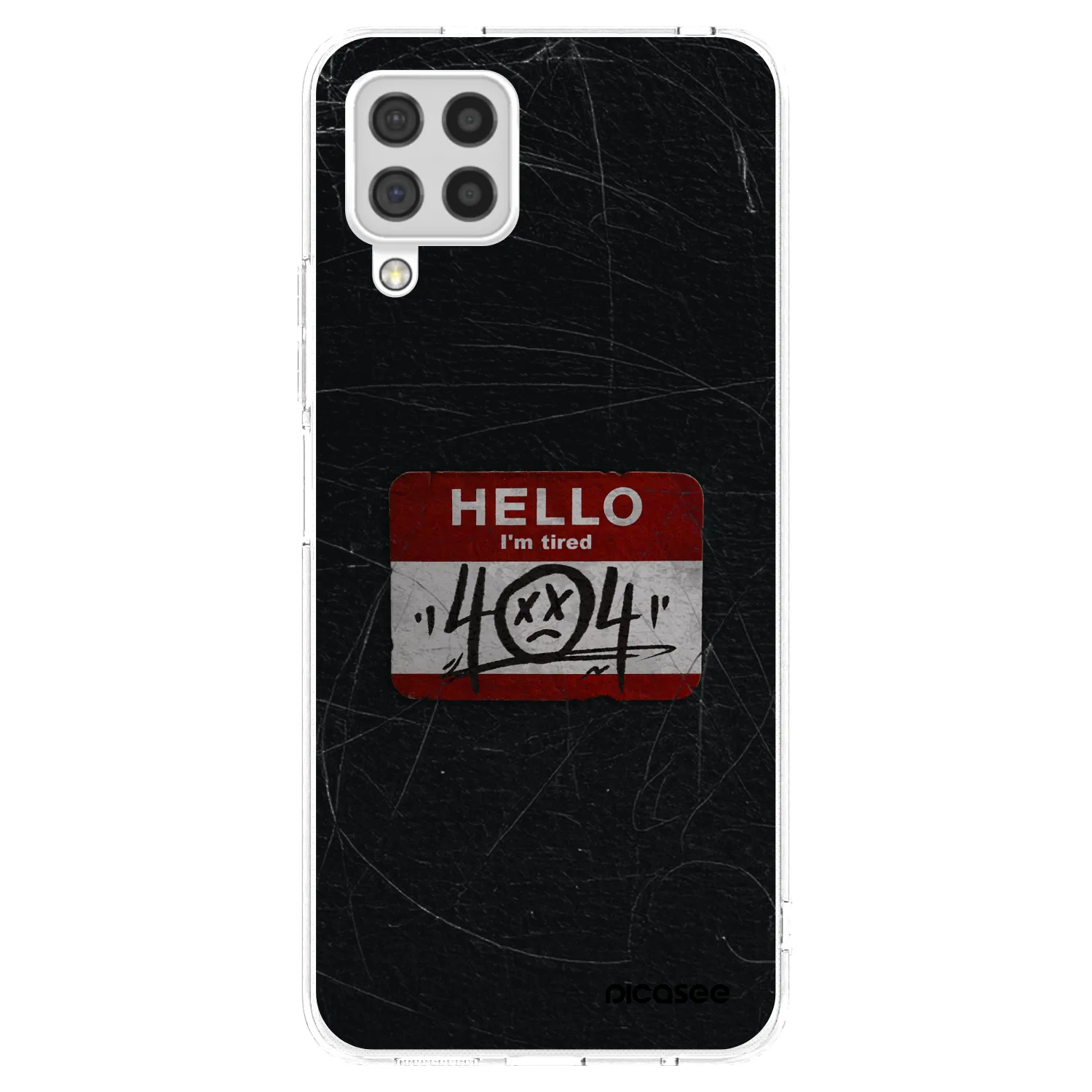 Picasee Samsung Galaxy A22 A225F 4G Hülle - Transparentes Silikon - HELLO 404