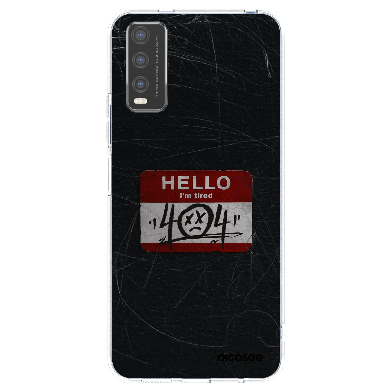 Picasee Vivo Y20s Hülle - Transparentes Silikon - HELLO 404