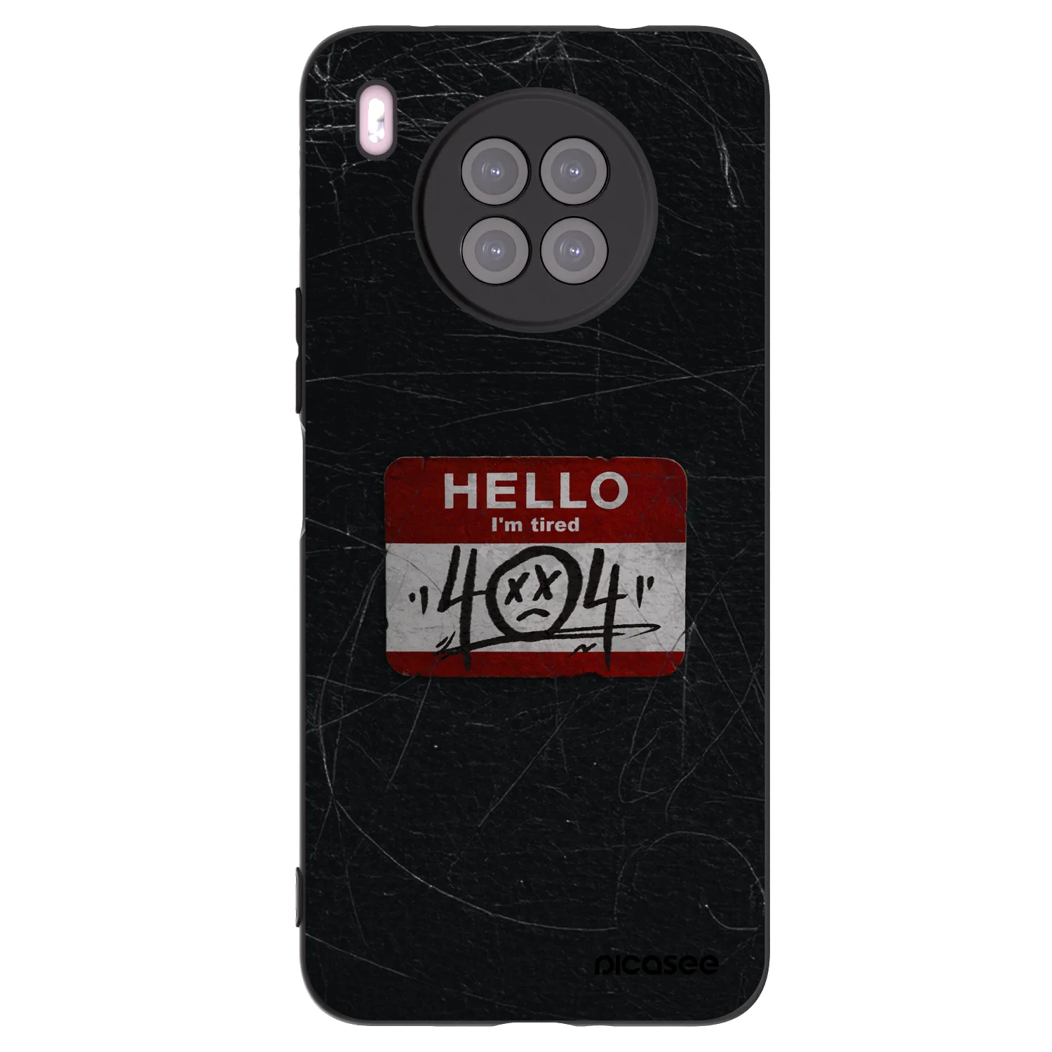 Picasee Huawei Nova 8i Hülle - Schwarzes Silikon - HELLO 404