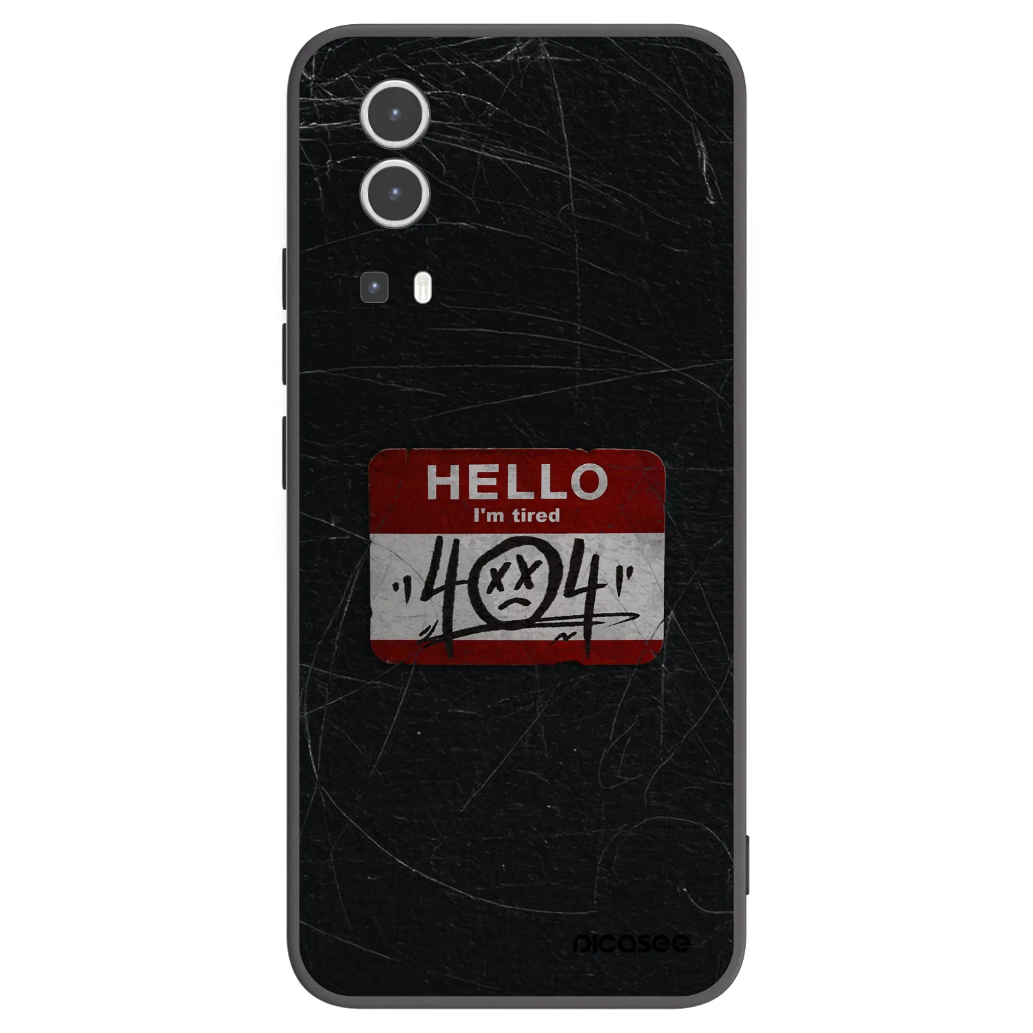 Picasee Vivo Y72 5G Hülle - Schwarzes Silikon - HELLO 404
