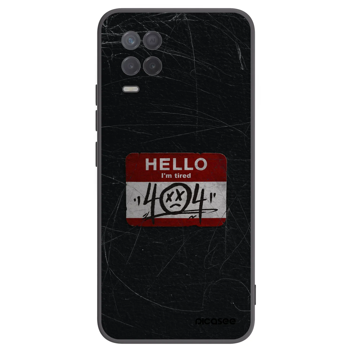 Picasee Realme 8 5G Hülle - Schwarzes Silikon - HELLO 404