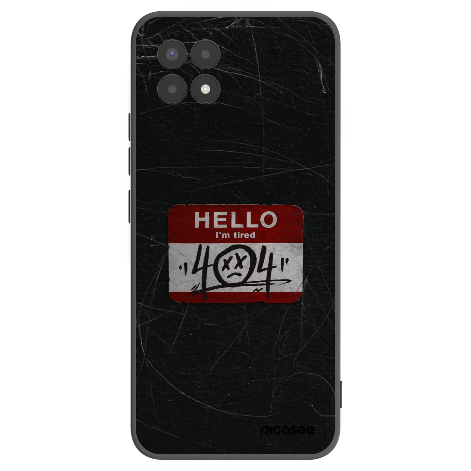 Picasee Realme 8i Hülle - Schwarzes Silikon - HELLO 404