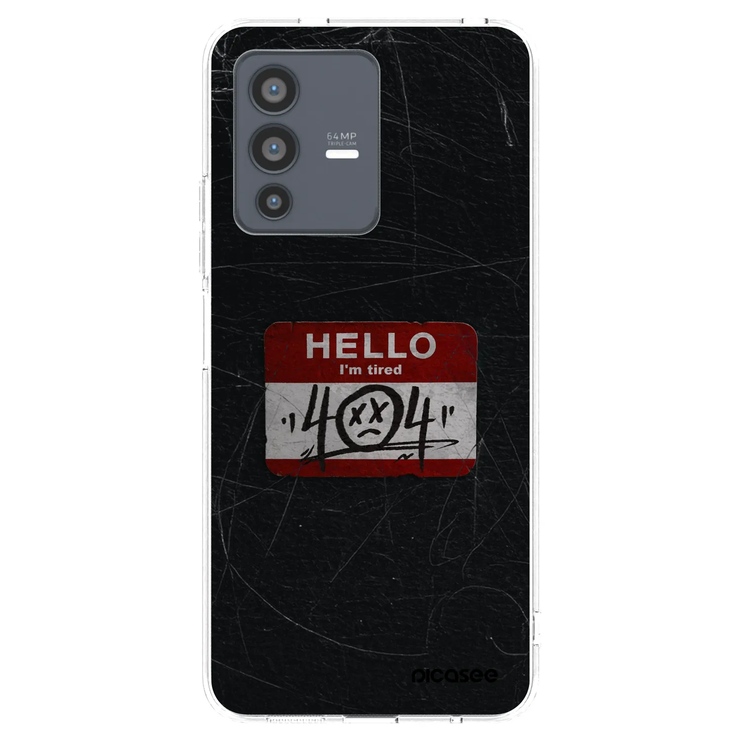 Picasee Vivo V23 5G Hülle - Transparentes Silikon - HELLO 404