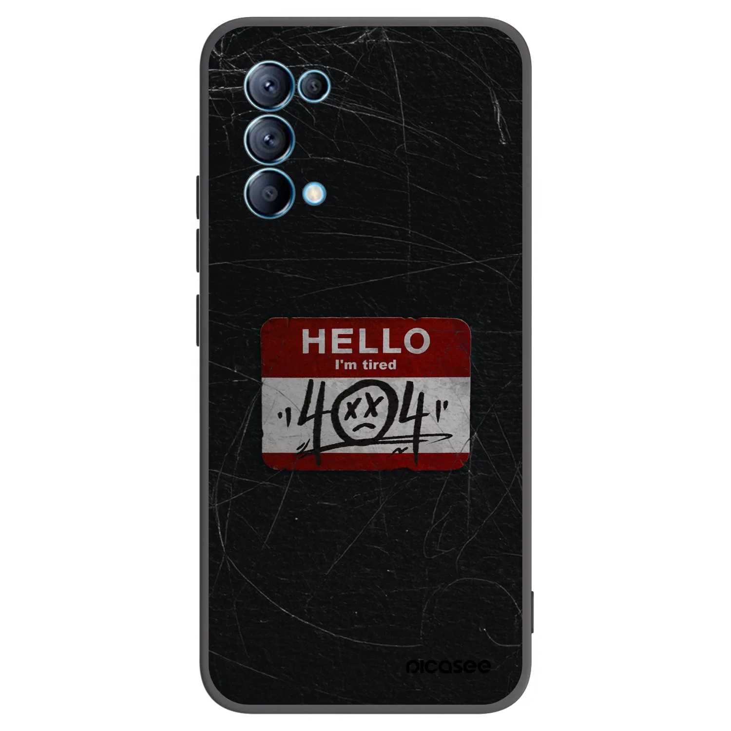 Picasee OPPO Reno 5 5G Hülle - Schwarzes Silikon - HELLO 404