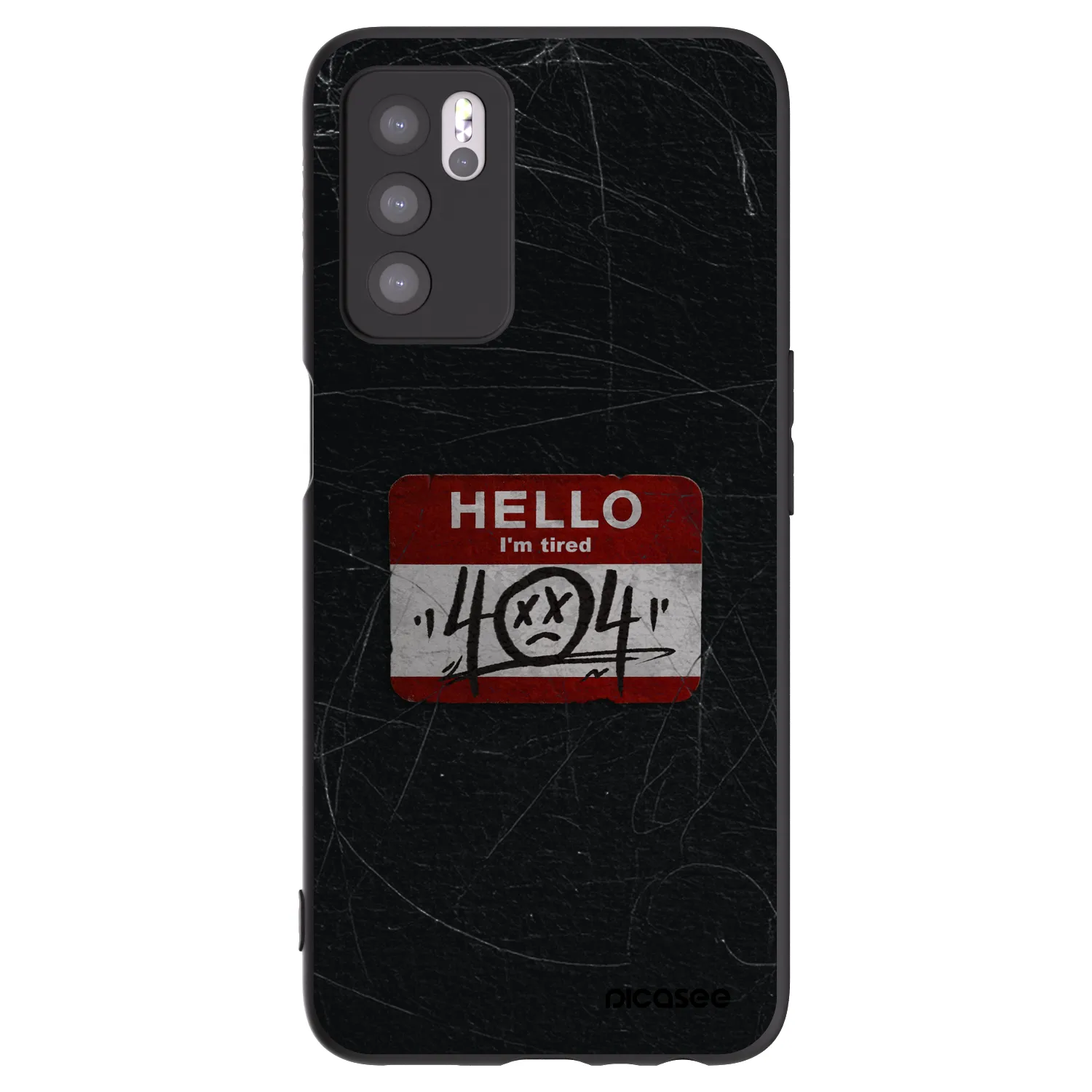Picasee OPPO A16 Hülle - Schwarzes Silikon - HELLO 404