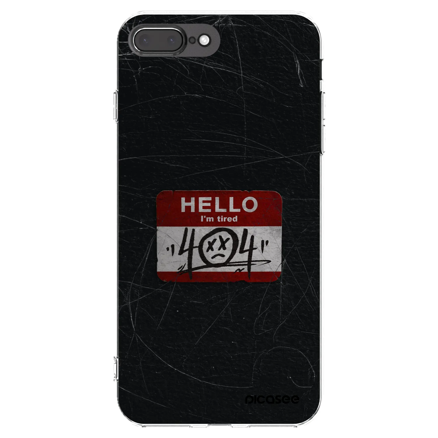 Picasee Apple iPhone 8 Plus Hülle - Transparentes Silikon - HELLO 404