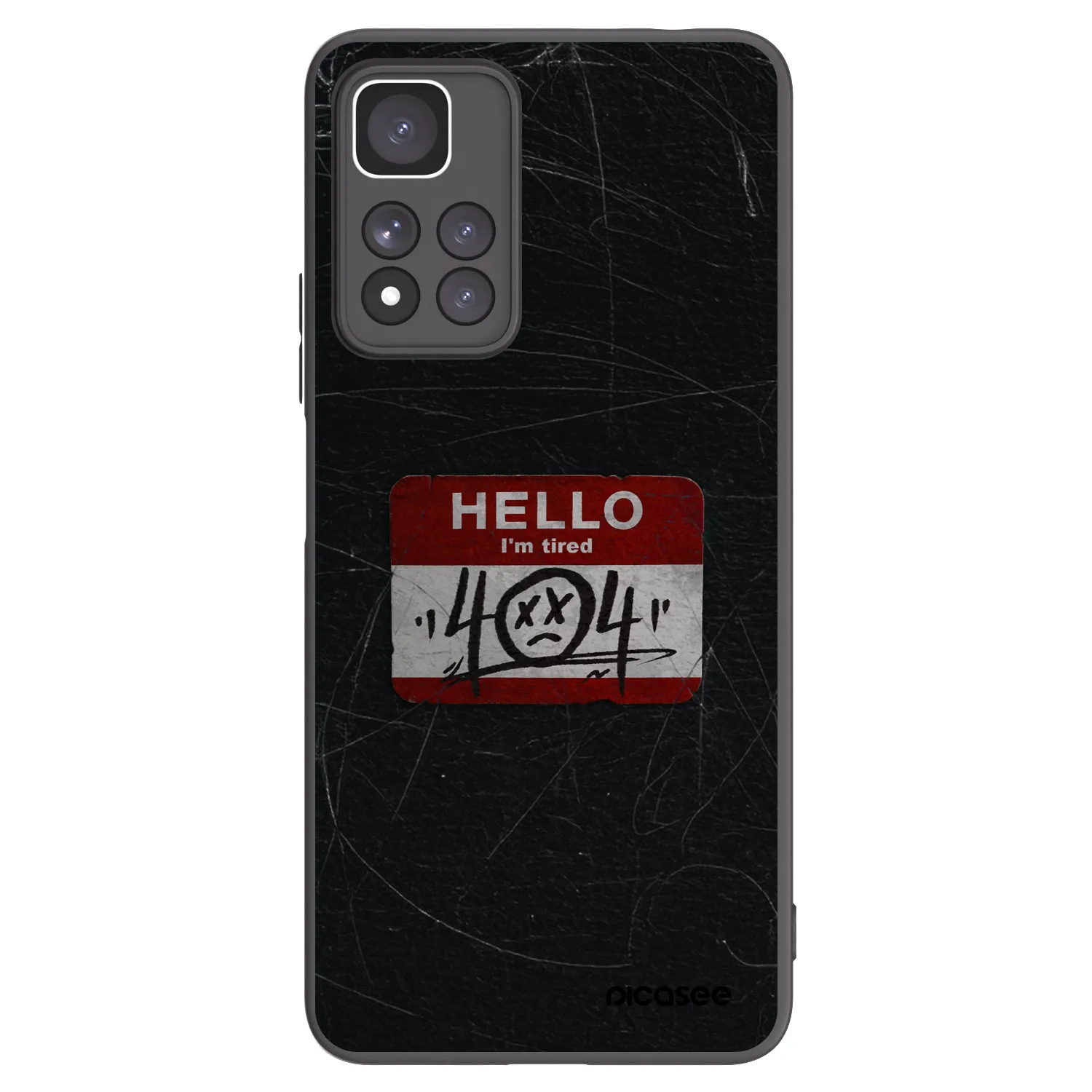 Picasee Xiaomi Redmi Note 11 Pro+ 5G Hülle - Schwarzes Silikon - HELLO 404
