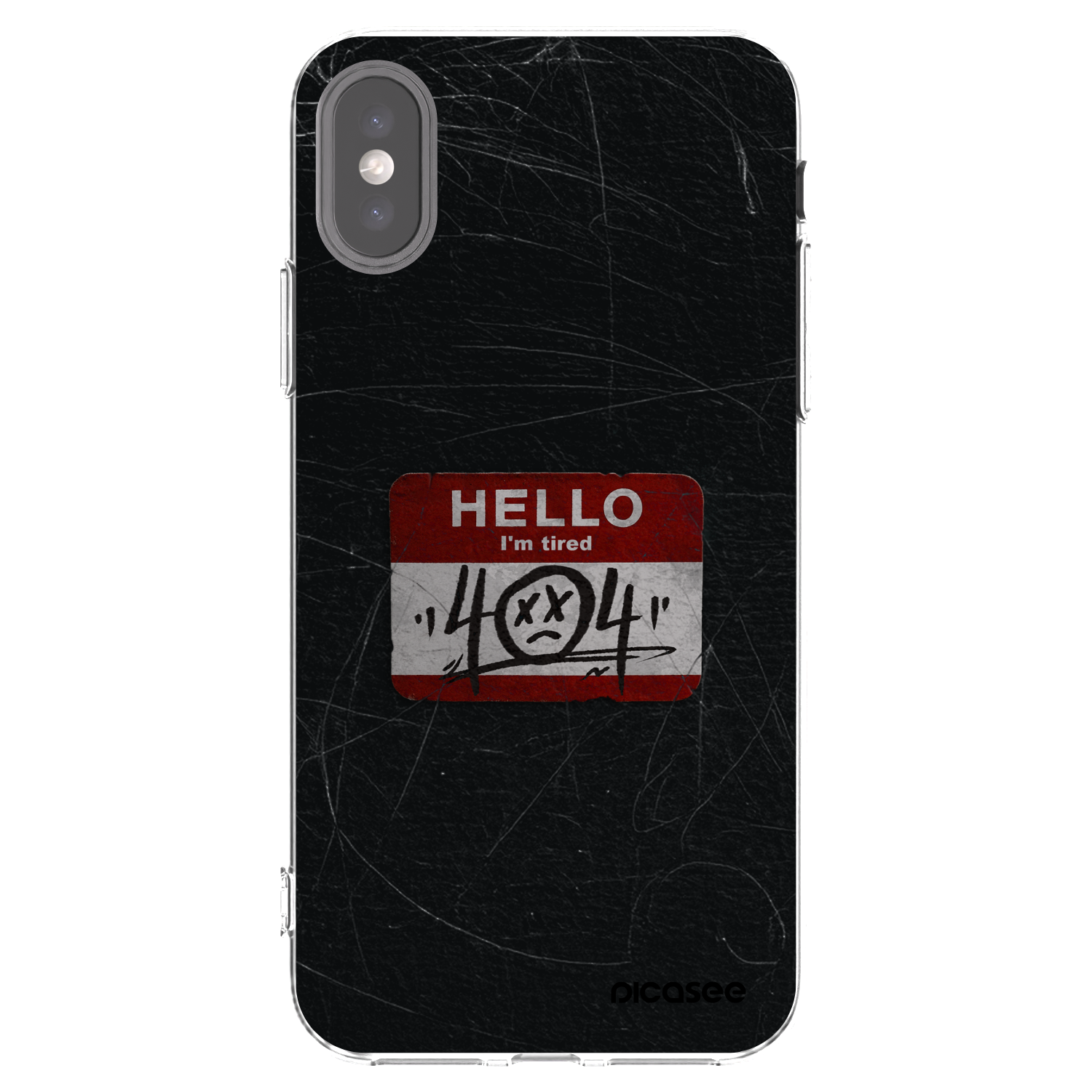 Picasee Apple iPhone X/XS Hülle - Transparentes Silikon - HELLO 404