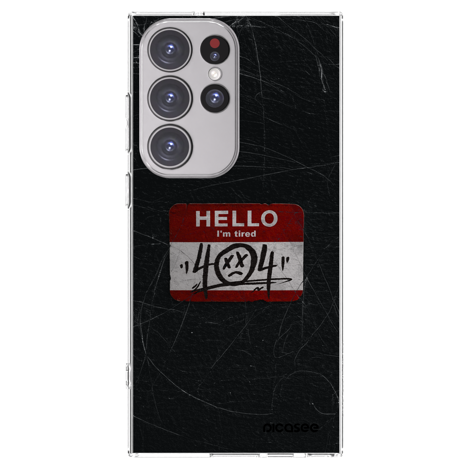 Picasee Samsung Galaxy S23 Ultra 5G Hülle - Transparentes Silikon - HELLO 404