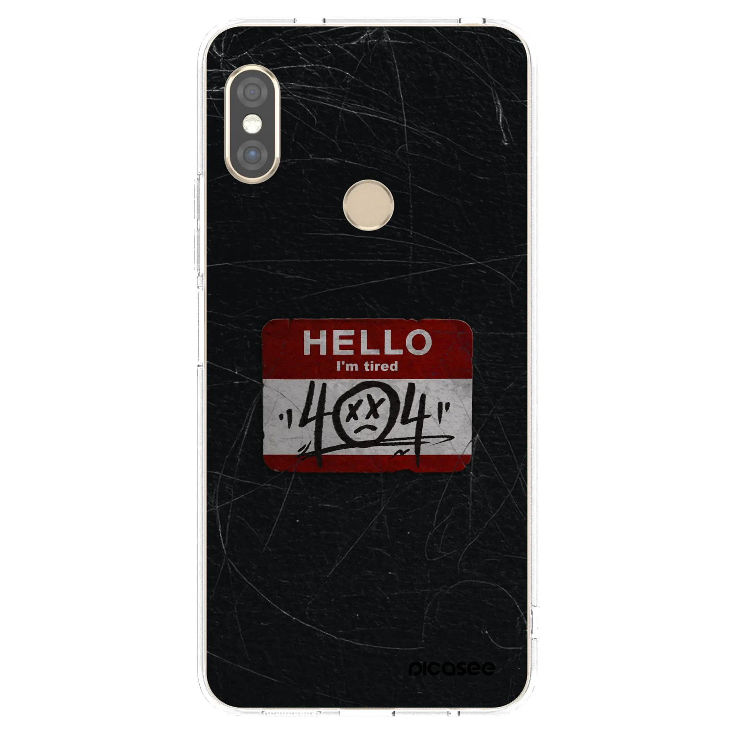 Picasee Xiaomi Redmi Note 5 Global Hülle - Transparentes Silikon - HELLO 404