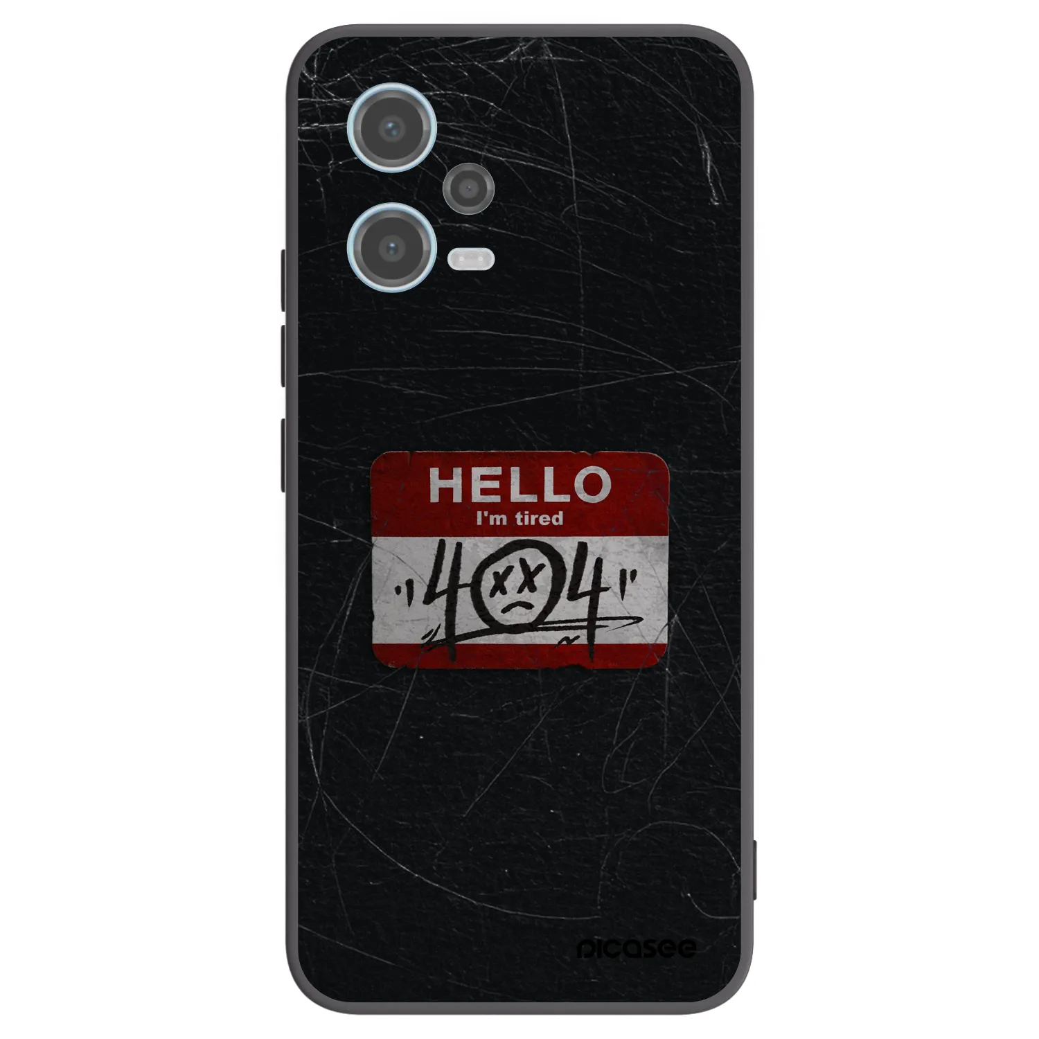 Picasee Xiaomi Redmi Note 12 5G Hülle - Schwarzes Silikon - HELLO 404