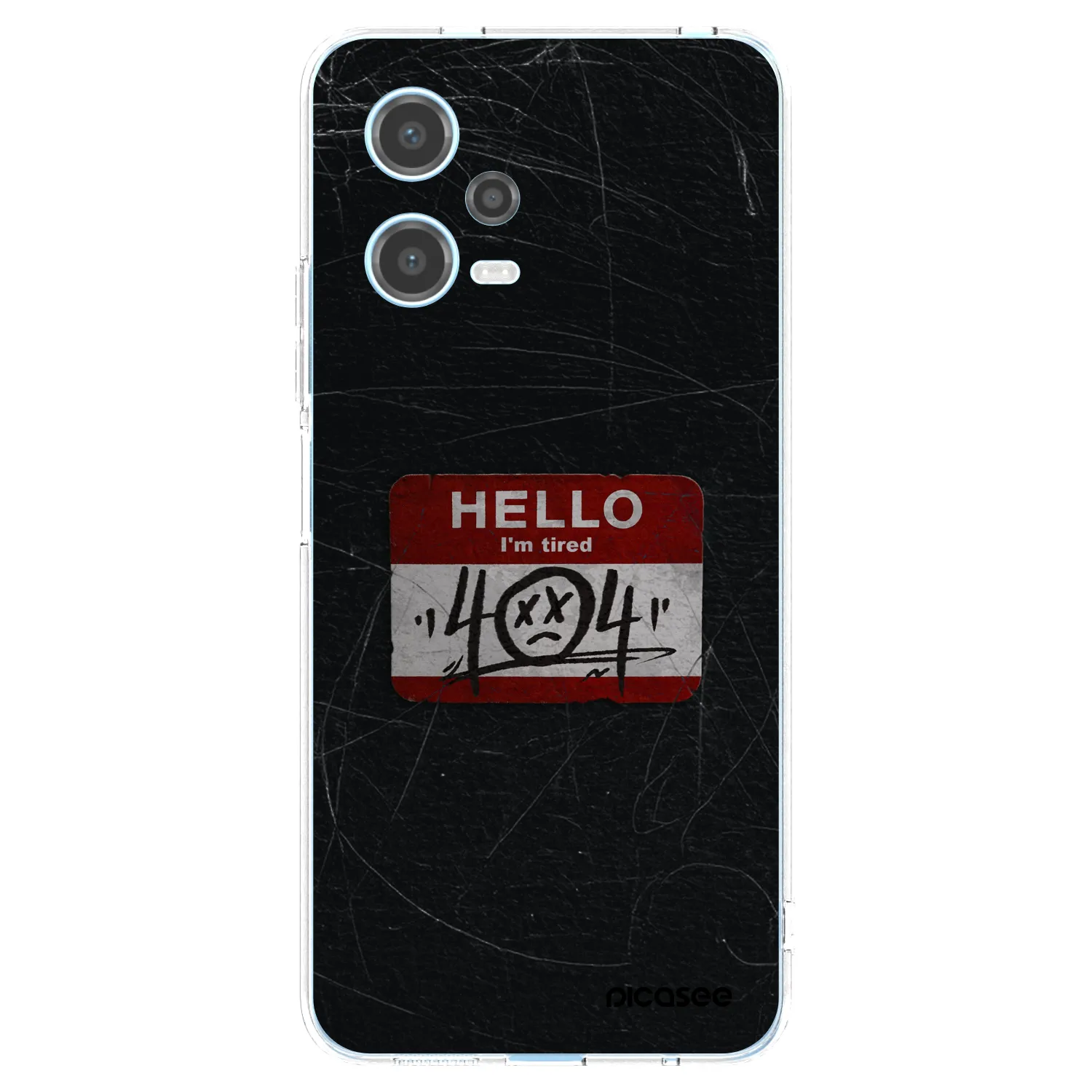 Picasee Xiaomi Redmi Note 12 5G Hülle - Transparentes Silikon - HELLO 404