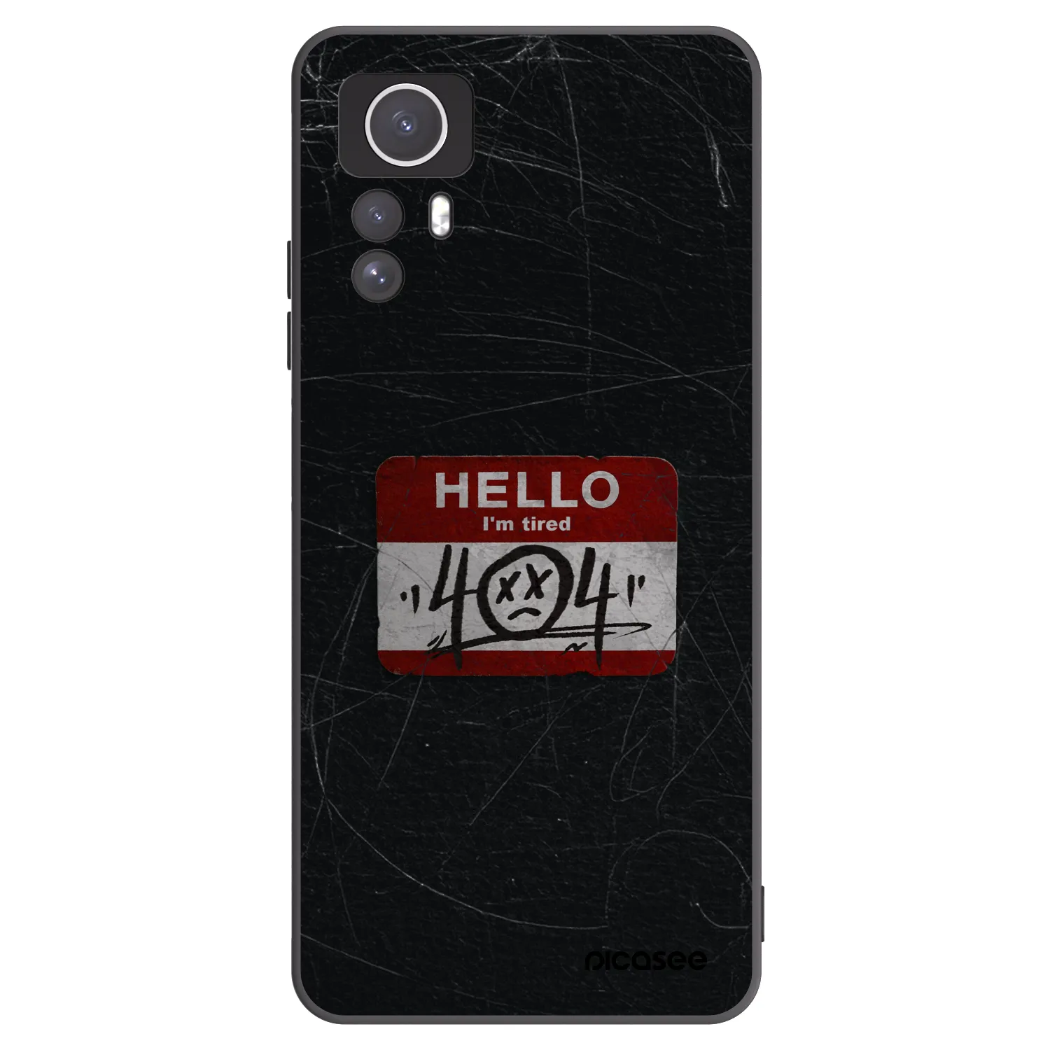 Picasee Xiaomi Redmi Note 12S Hülle - Schwarzes Silikon - HELLO 404