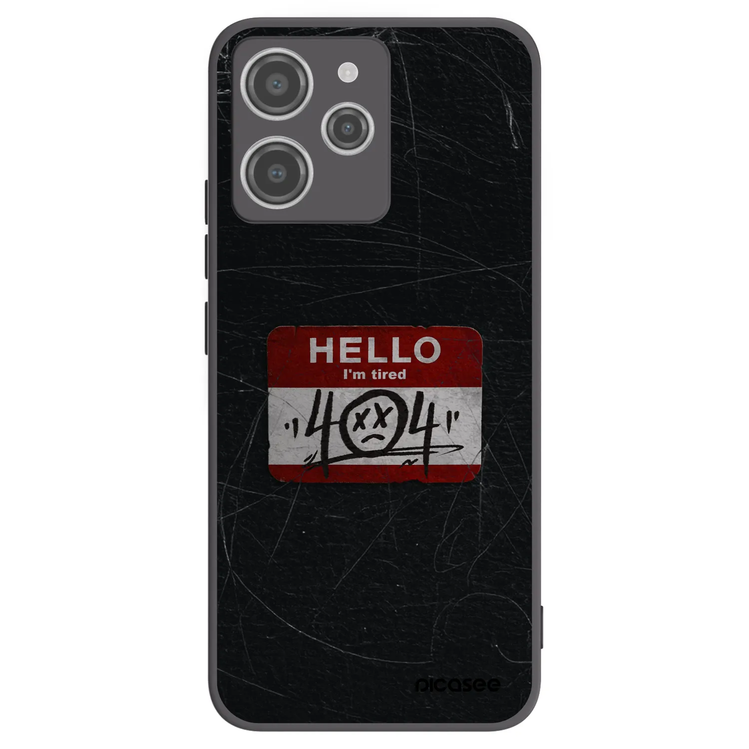 Picasee Xiaomi Redmi 12 4G Hülle - Schwarzes Silikon - HELLO 404