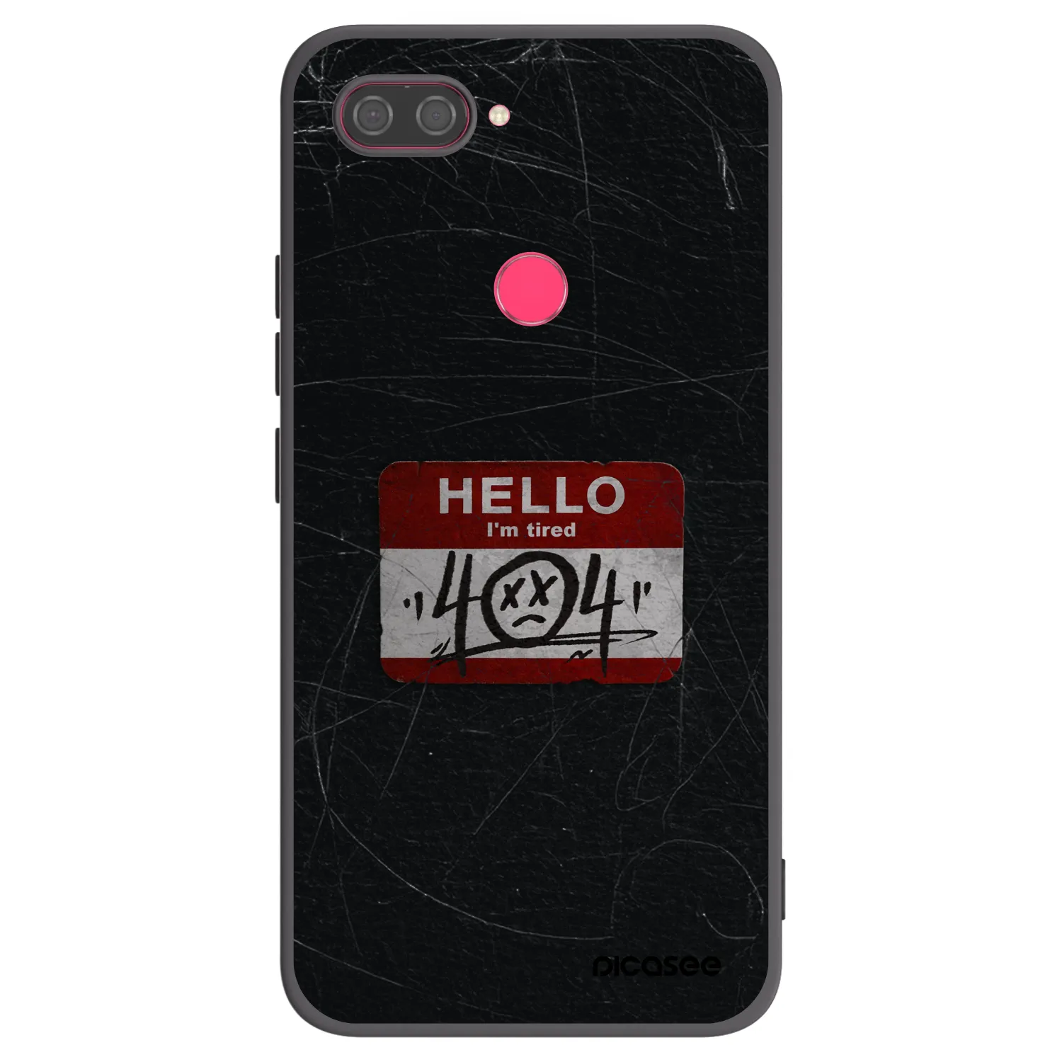 Picasee Xiaomi Mi 8 Lite Hülle - Schwarzes Silikon - HELLO 404