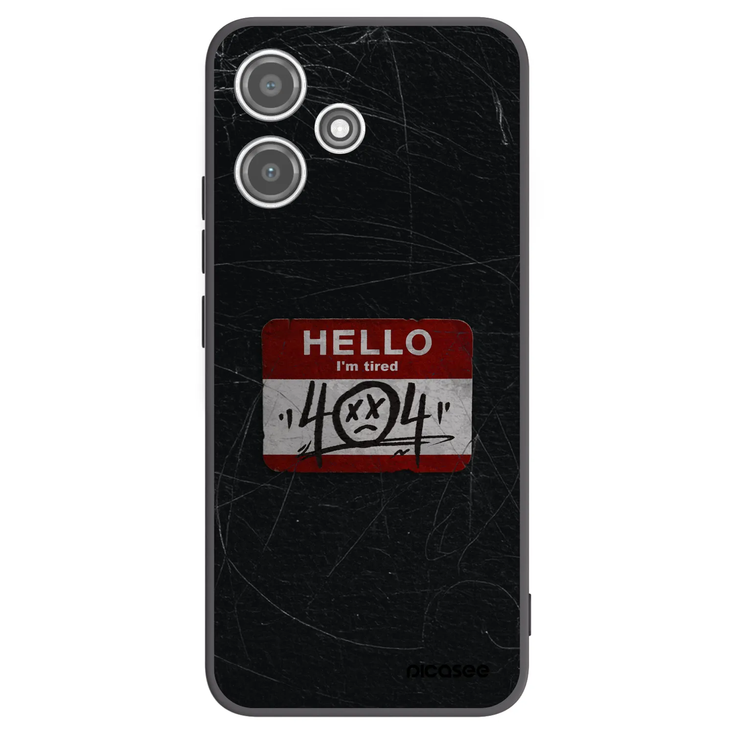 Picasee Xiaomi Redmi 12 5G Hülle - Schwarzes Silikon - HELLO 404