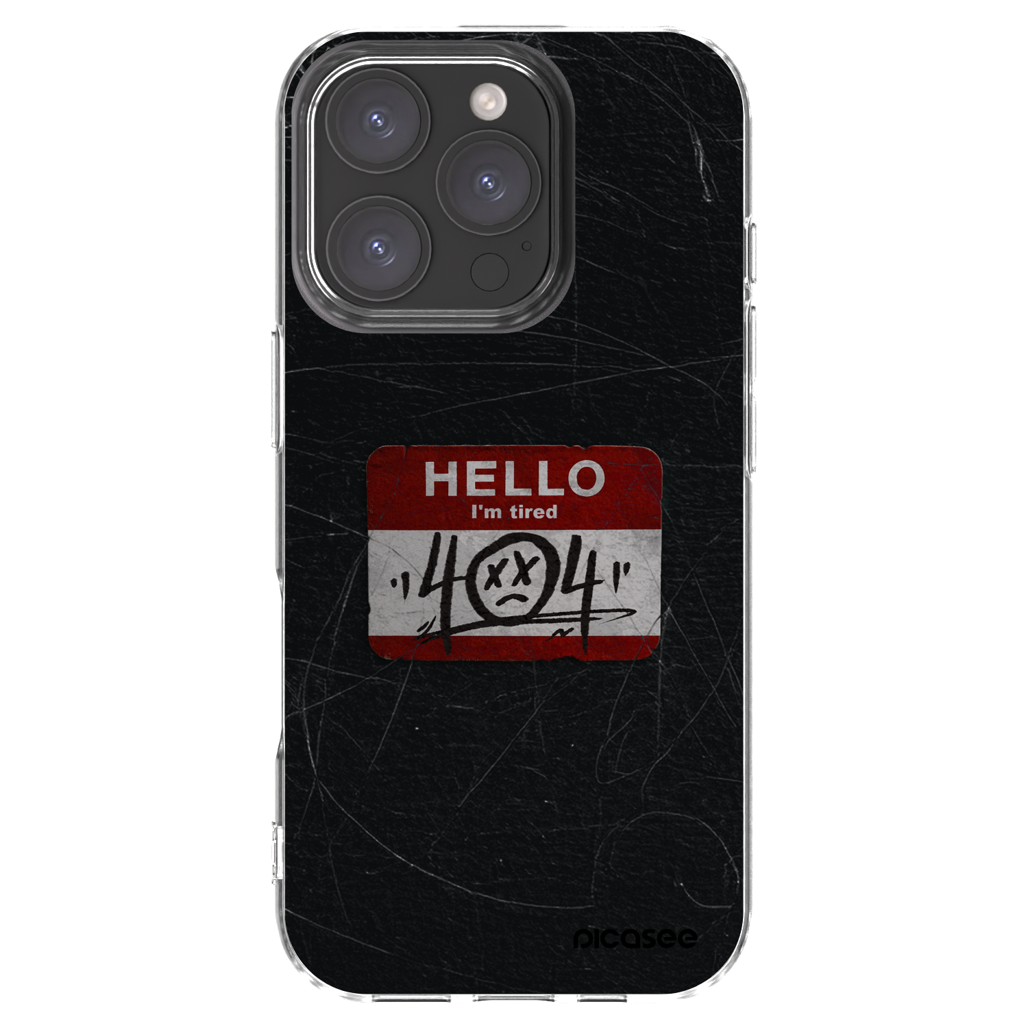 Picasee Apple iPhone 16 Pro Hülle - Transparentes Silikon - HELLO 404