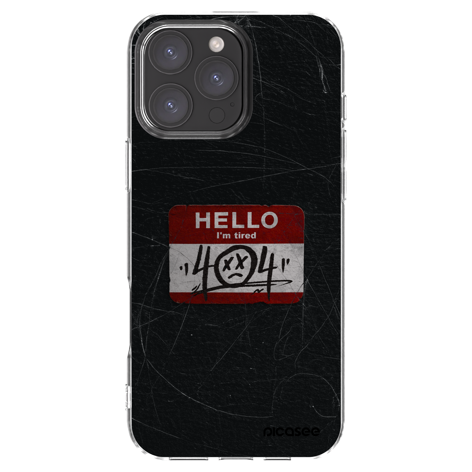 Picasee Apple iPhone 16 Pro Max Hülle - Transparentes Silikon - HELLO 404