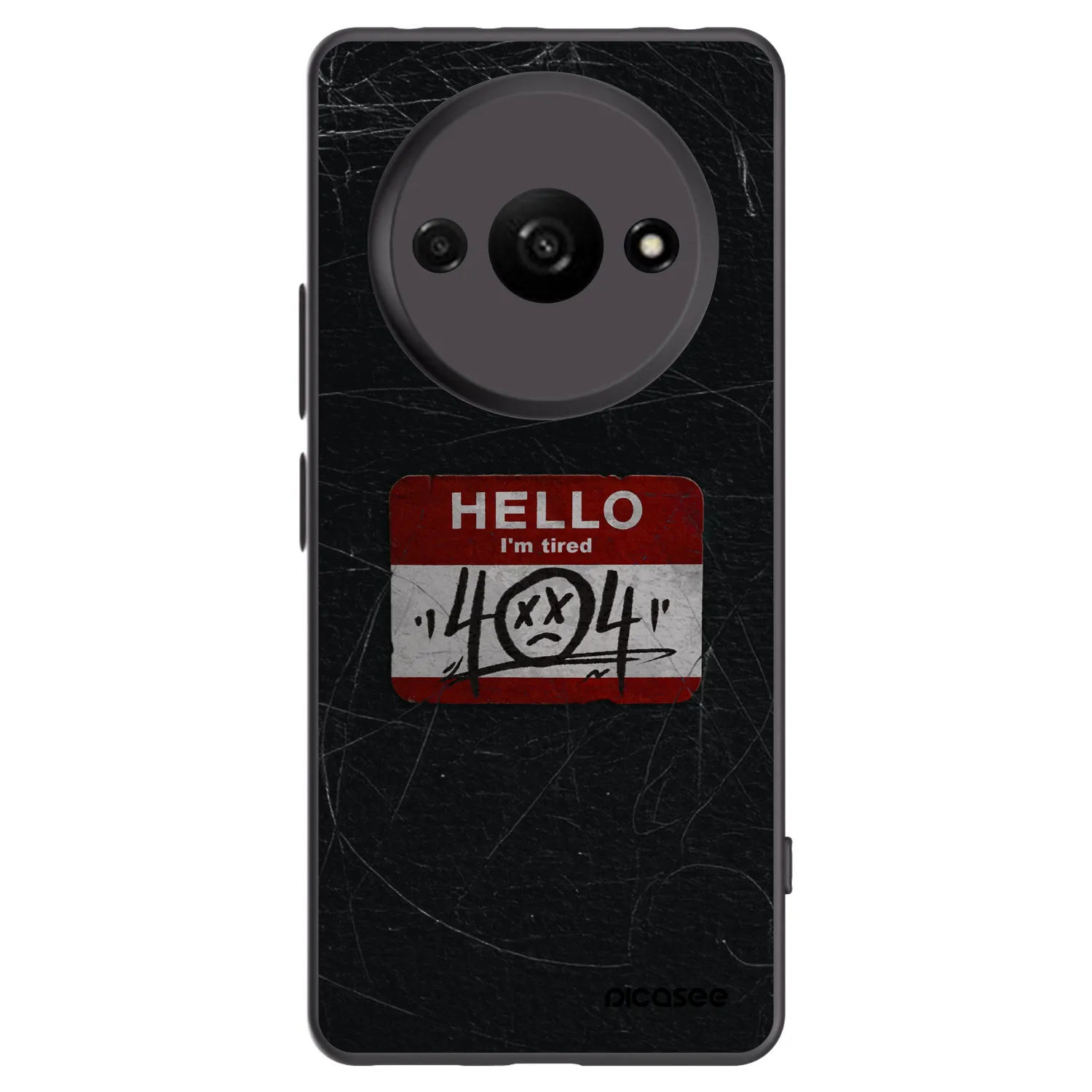 Picasee Xiaomi Redmi A3 Hülle - Schwarzes Silikon - HELLO 404