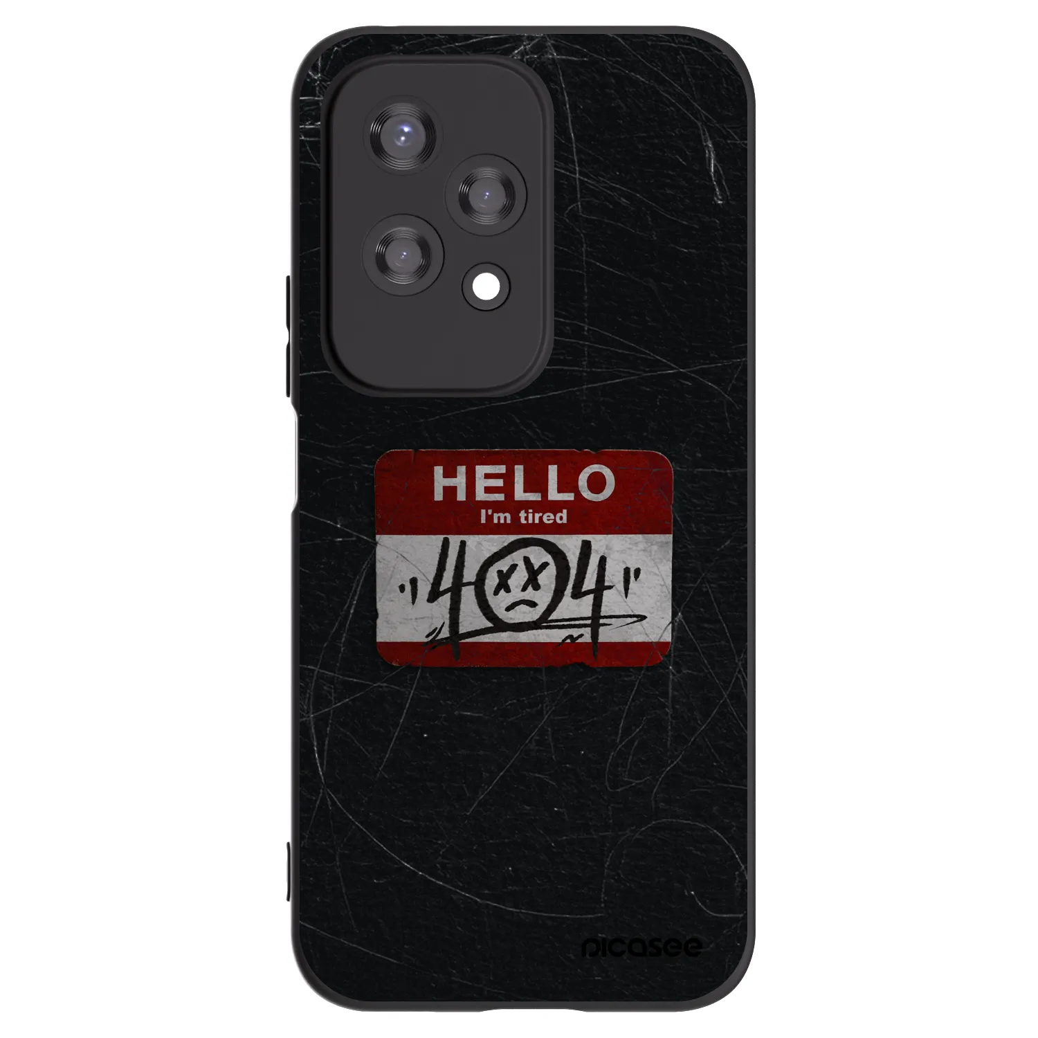 Picasee Honor 200 Lite Hülle - Schwarzes Silikon - HELLO 404