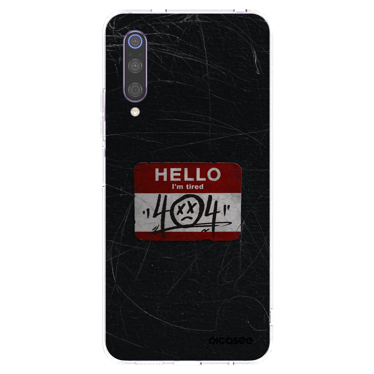 Picasee Xiaomi Mi 9 Hülle - Transparentes Silikon - HELLO 404