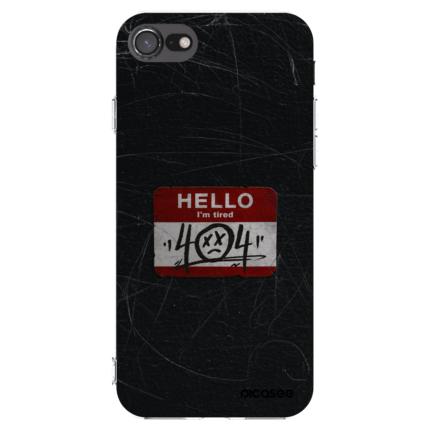 Picasee Apple iPhone 7 Hülle - Transparentes Silikon - HELLO 404